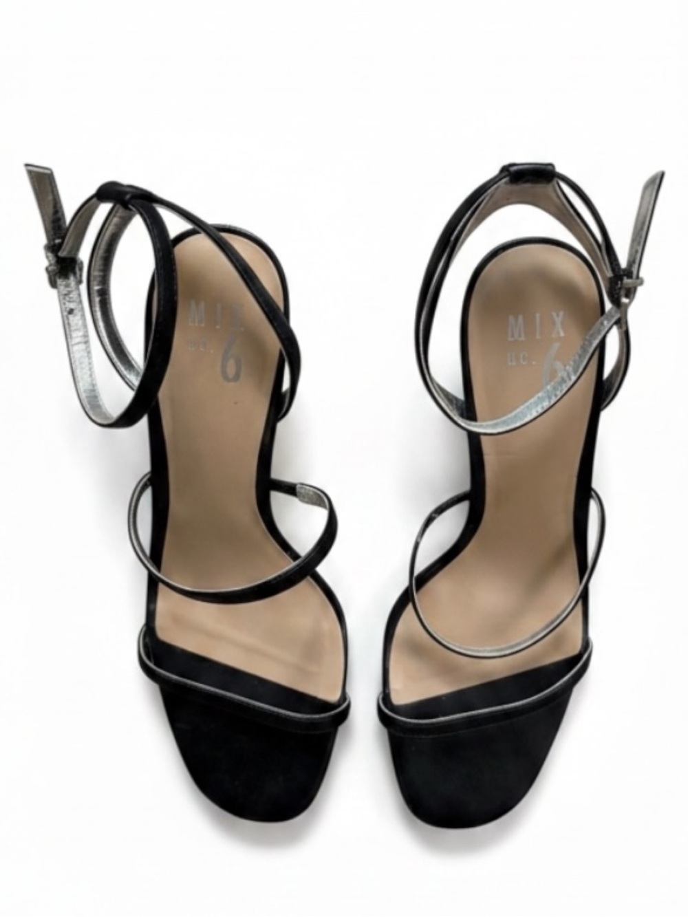 Women’s Black Strappy Pre Owned Well Worn Heels Pumps w/ Block Heel- Size 9.5